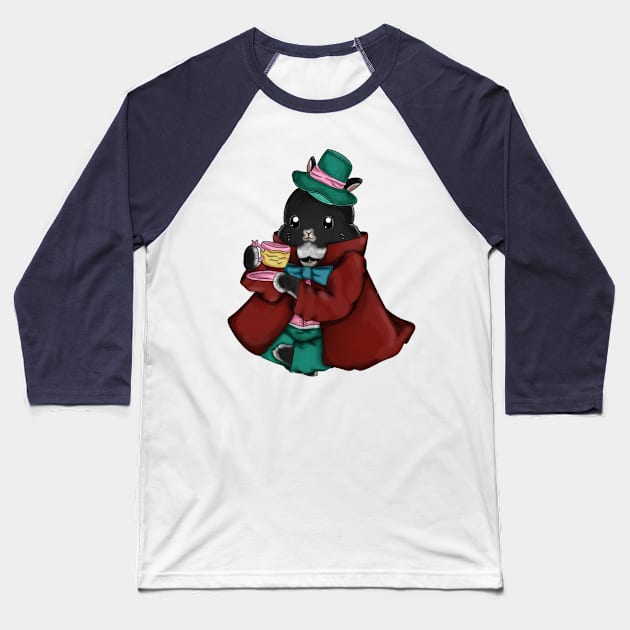 SEAN MAD HATTER RABBIT Baseball T-Shirt by GambarGrace